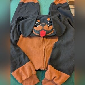Rottweiler Onesie Pajamas Rottweiler Costume Halloween Adult Cosplay Costume Men
